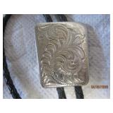 Bolo Silver Scrolled tie 28