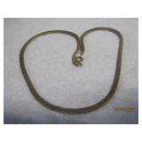 Silver Herringbone Necklace 16'