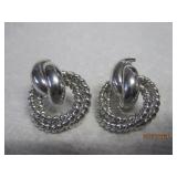 Silver Rope earring Post