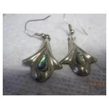 Sterling Abalone dangle earrings
