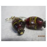 Ruby Drop earrings Gold flake