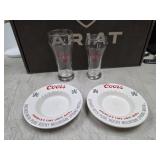 158. vintage Coors collectibles ashtrays beer