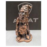 155. Vtg copper-plated garden gnome