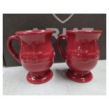 156. Longaberger Woven Traditions latte mugs