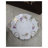 129. antique porcelain serving platter featuring