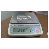 18.73 Troy Ounces .925+ Silver Bar
