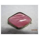 Victorian Pink Gem Pin 1.25
