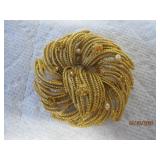 Gold tone Wreath Pin 2.50