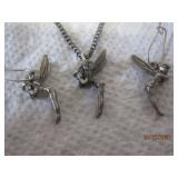Sterling Pearl Set Necklace & Earrings - 18