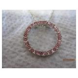 Reversible Pink & Clear Necklace - 16