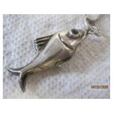 Mexico Sterling Fish Necklace - 22
