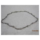 Italy Sterling link & bead Bracelet - 8