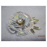 Enamel & Pearl Pin - 2.5