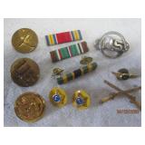 Military WWII Buttons & Pin