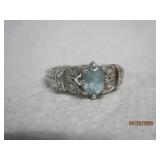 Sterling Blue Topaz Ring - 11
