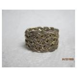 Sterling Braided Wide Band Ring - 7.5