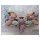 Large Butterfly Pin Ruby eyes - 2.75
