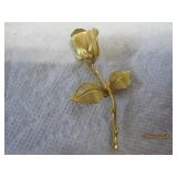 Gold tone Rose Pin - 3