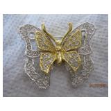Two Tone Rhinestone Butterfly - 1.75