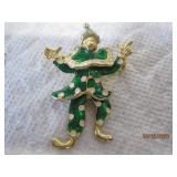 Green articulated Clown Pin - 2.25