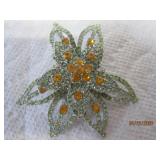 Green & Amber Gem Pin - 3