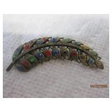 Antique Leaf Pin - 2.5