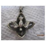 Sterling Bird Pendant Necklace - 20