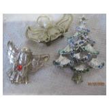 3 Christmas Pine Tree Angel