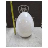 Vtg Large alabaster white egg heavy rare