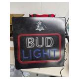 vintage Bud Light beer lighted plastic sign