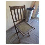 ANTIQUE wooden folding chair