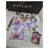 Vtg Huge rare junk lot pins etc