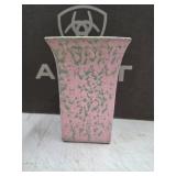 VTG McCoy Pottery Tonal Green Splatter VASE