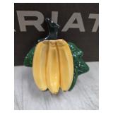 vintage ceramic banana cluster wall pocket