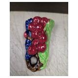 vtg ceramic wall pocket planters clusters grapes