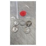 (5) Mercury Dimes