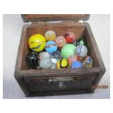 Box old Marbles w/ Box