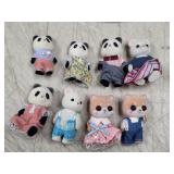 Vtg Calico Critters panda figure lot