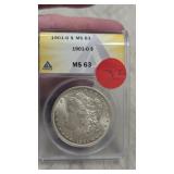 1901 O Morgan Dollar MS63