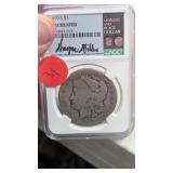 1889 S Morgan Dollar NGC Signed
