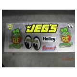 Jegs Sticker Sign on Aluminum 19x8'