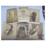 6 Antique CDV Photos
