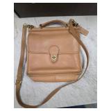 Coach VTG Willis Camel Leather 2 Way Shoulder