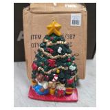 vintage cast iron Santa Claus Christmas stocking