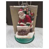 vintage cast iron Santa Claus Christmas stocking