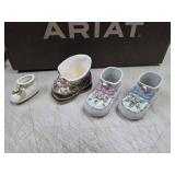 vintage ceramic baby bootie collectibles