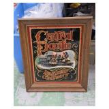CENTRAL PACIFIC RAILWAY vtg Glass Mirror
