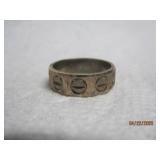 Sterling Deco Band Ring - 8