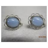 14k Gold Filled Moonstone Earrings - Screw on