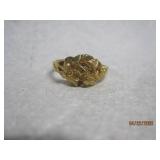18k HGP Gold Nugget Ring - 9